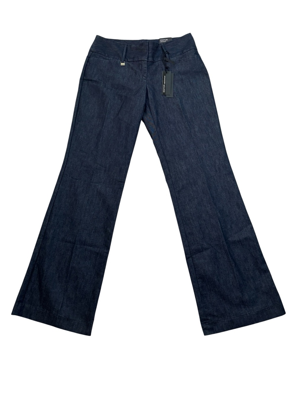 NWT Express Jeans, Editor Low Rise Flare, Dark Indigo, Wide Waistband, Long Tall